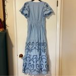 Anthropologie The Somerset Maxi Dress Cutwork Edition Blue Womens Small Photo 8