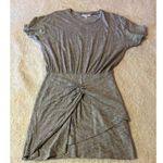 IRO $250  Brelbloa‎ Jersey Knit Knotted Front Mini Dress In Light Grey Photo 2
