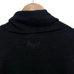 Desigual Casandra Jumper Sequin Paisley Knit Funnel Turtleneck Sweater Black L Photo 9