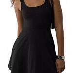 American Eagle AE Knit Fit & Flare Mini Skort Dress Black NWT Small Photo 0