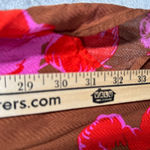 CAbi Tahitian Cover Up Floral Print Cold Shoulder Brown Pink Red Bohemian XS/S Photo 11