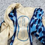 Eloquii  High Waisted Bikini Bottom Button Detail Blue White Geometric Size 22W Photo 4