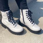 White Lace Combat Boot Size 10 Photo 2