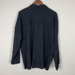 Made In Italy Jacket Topper Womens Large Black Eyelet Button Up Frayed Trim Edgy Photo 10