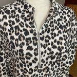 Old Navy  Leopard Print Oversized Half Zip Mock Neck Pullover Sweatshirt Medium Photo 3