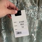 Mac Duggal  Floral‎ Embroidered Illusion Long Sleeve Gown- NWT 14 Photo 6