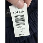 Torrid *New Chiffon Wide Leg Pant Womens M/L 00 Navy Blue Summer Resort Travel Photo 7