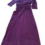Evan Picone  Purple A-Line Wrap Midi Dress Photo 7
