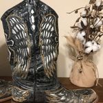 Corral Ladies  Black Leather Distressed Cross Wings Western Boots Size 9.5 M Photo 15