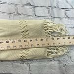 Wild Pearl  Open Cardigan with fringe boho cotton crochet design Large cream Photo 13