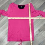 Talbots Chinch Hem Long Sleeve T Shirt Pink Navy Blue Medium Photo 10