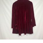 New Amaryllis Velvet Drape Open Front Oversized Burgundy Cardigan Size Medium Red Photo 6