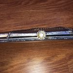 VINTAGE Silver Metallic Chain Strap Clutch Purse Photo 4