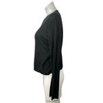 Mango Basics Womens Black Long Bell Sleeves Boxy Round Neck T Shirt Tee Top Sz S Photo 1