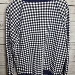 Draper James  Navy and White Checkered Sweater Photo 1