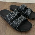 Freedom Moses Illustrated Vegan Waterproof Sandals Black White Size 39/40 9/10 Photo 0