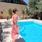 ZARA  maxi satin dress Tie-Dye crown neck bohemian casual summer vacation  Photo 2