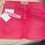 Fiorucci Red Denim Skirt Photo 0