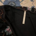 Free People  Black Floral Wildflower Honey Mesh Ruffle Peasant Blouse S Photo 13