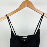 Free People NWOT Ruched Ribbed Bodysuit Size XS in Black Photo 3