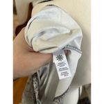 Athleta  White & Black Paisley Print Short Sleeve Active Dress Photo 4