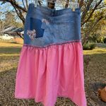 Vintage America Blues Asymmetrical Pink and Blue Skirt Size 10R/30 Photo 1