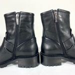 Aquatalia Omayda Water Repellent Leather Moto Bootie Boots Black Size 6 NEW Photo 12