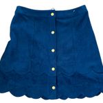 Sugar and L!ps Sugar + Lips Suede Scalloped Hem Mini Skirt Size Small   Photo 6