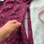 Boden burgundy‎ floral printed prairie dress Purple Size 10 Photo 11