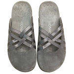 Vionic  Claire Gray Suede Slide Sandals Orthotic Comfort Women’s 6 Travel Walking Photo 0