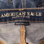 American Eagle SZ 6 Hi-Rise Shortie Jean Shorts Distressed Stretch Frayed Hem Photo 6