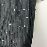 Vtg Lawrence Kazar Silk Beaded Formal Dress Sz XL Black White Sequin Long Sleeve Photo 15