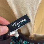 Maxine of Hollywood  Turquoise and Chocolate Brown One Piece Swimsuit - Size 18 Photo 2