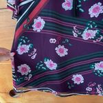 Vince Camuto  Purple Floral Tassel Tie Bell Sleeve Mini Shift Dress Size S 6 Photo 8