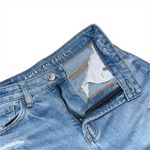 American Eagle  High Rise Mom Jeans Light Wash Ripped Stretch Women’s Size 0 Photo 3