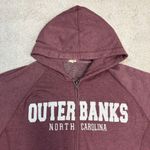 U.S. Apparel Unisex Outer Banks North Carolina OBX Zip Up Hoodie Size XL Red Photo 1