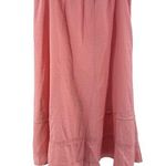 Requirements  Pink Midi Skirt L linen blend lined summer vacation office a-line Photo 0
