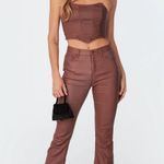 Edikted Leather Flare Jeans Photo 0