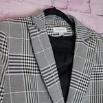 Evereve  BLACK WHITE MIXED PLAIDS PREPPY ACADEMIA CORPCORE WOMENS BLAZER SMALL Photo 2