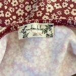 Free People  Intimately Talk Back Wine Floral Halter Boodysuit size XS Photo 7