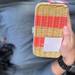 Kate Spade Authentic Leather/Straw clutch/Crosby Photo 12