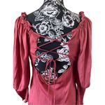 Altar'd State Corset Back Dress Sz Small Formal Balloon Sleeve Summer Party Date Photo 5