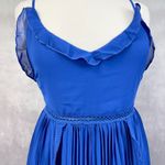 Lulus  Never A Dull Moment Chiffon Dress Women XLarge Pleated Flowy Romantic Midi Photo 4