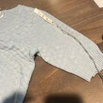 Ella Moss  Light Blue Textured Top Photo 4