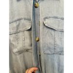 Blue Island  Romper Shortalls Women's Chambray Button Up Sleeves M Resort Beach‎ Photo 6