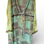 Vtg Alain Weiz Silk Swim Coverup size 16 V Photo 0