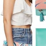 Rachel Pally NWT reversible Tropical clutch pink and green Photo 1