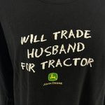 John Deere  Long Sleeve Novelty T-Shirt Black Womens Xlarge Photo 1