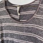 Self Esteem  XL charcoal striped scoop neck hi low Photo 1