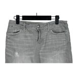 Martin + Osa Distressed Raw Hem Stretchy Mini Jean Skirt 10 Grey Washed #3594 Gray Photo 1